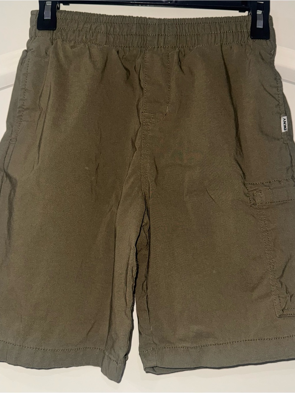 Boys Olive Cargo Shorts with Elastic Waist Size Large